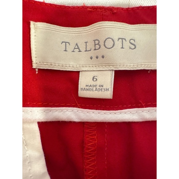 Talbots Womens Red Cropped Career Dress Pants Size 6 - Picture 5 of 5
